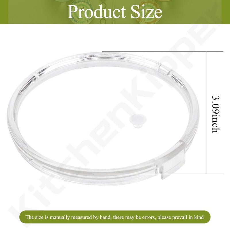 KitchenKipper 2 Pack 49100 80 mm Replacement Crystal Gauge Lens for Brute II Manifolds, Compatible with Ye-llow Jacket (Red or Blue) - Image 5